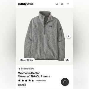 Patagonia Better Sweater 1/4 zip fleece